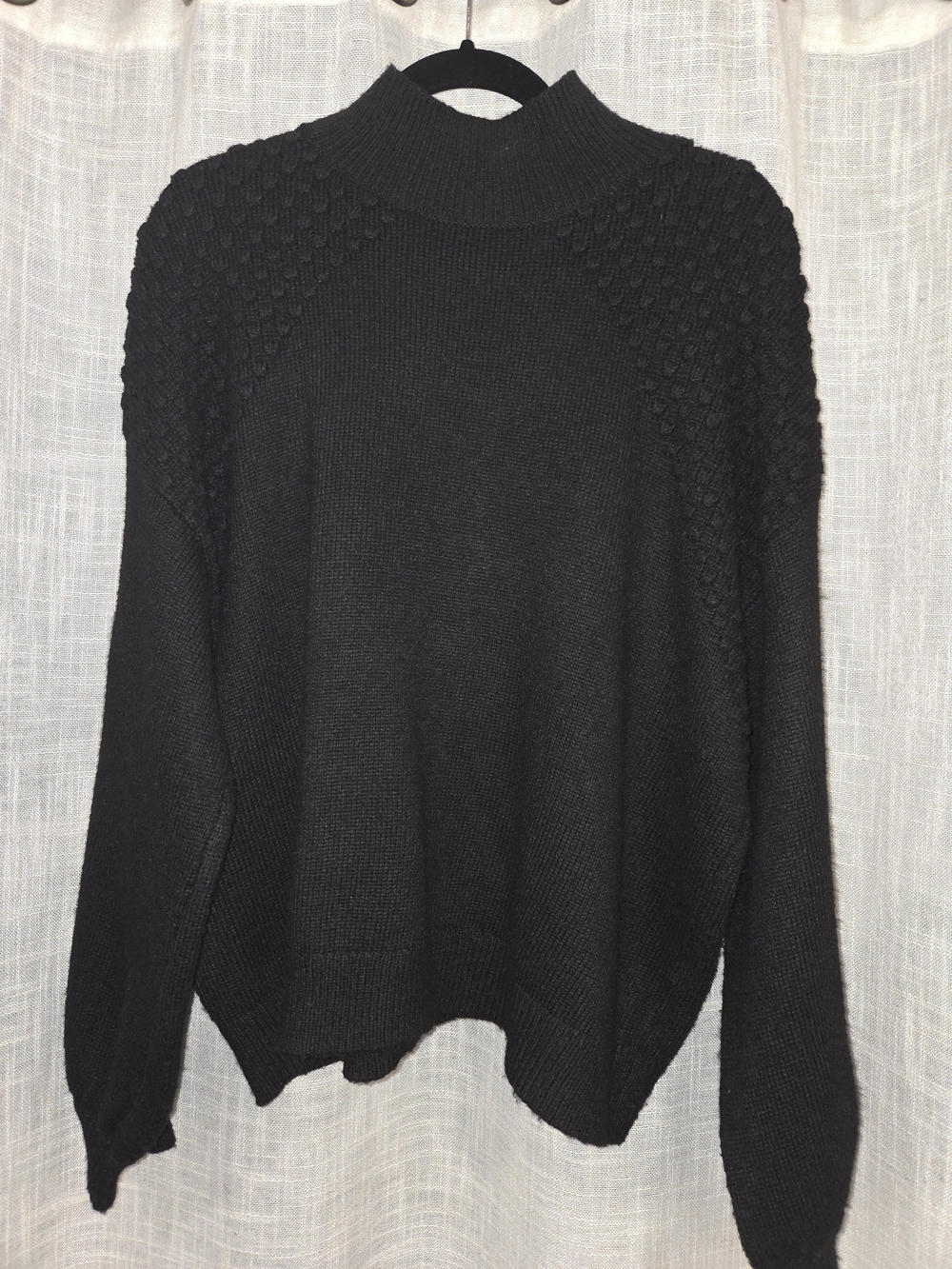 Nine West Black Mock Neck Women's Sweater XL